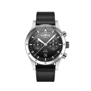 FORTIS Flieger F-43 Bicompax - Black - The Independent CollectiveFORTIS Flieger F-43 Bicompax - Black