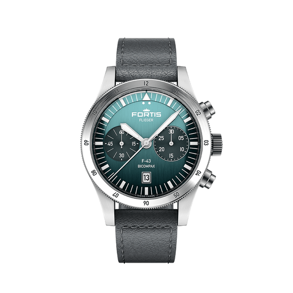 FORTIS Flieger F - 43 Bicompax - Petrol - The Independent CollectiveFORTIS Flieger F - 43 Bicompax - Petrol