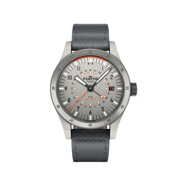 FORTIS Flieger F-43 Triple GMT - Titanium Orange - The Independent CollectiveFORTIS Flieger F-43 Triple GMT - Titanium Orange