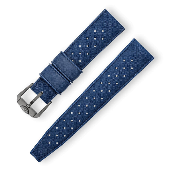 SQUALE STRAP - Blue Homage Tropic Rubber Strap 22mm - The Independent CollectiveSQUALE STRAP - Blue Homage Tropic Rubber Strap 22mm