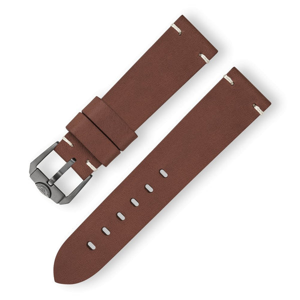 SQUALE STRAP - Dark Brown Leather Strap 20mm - The Independent CollectiveSQUALE STRAP - Dark Brown Leather Strap 20mm