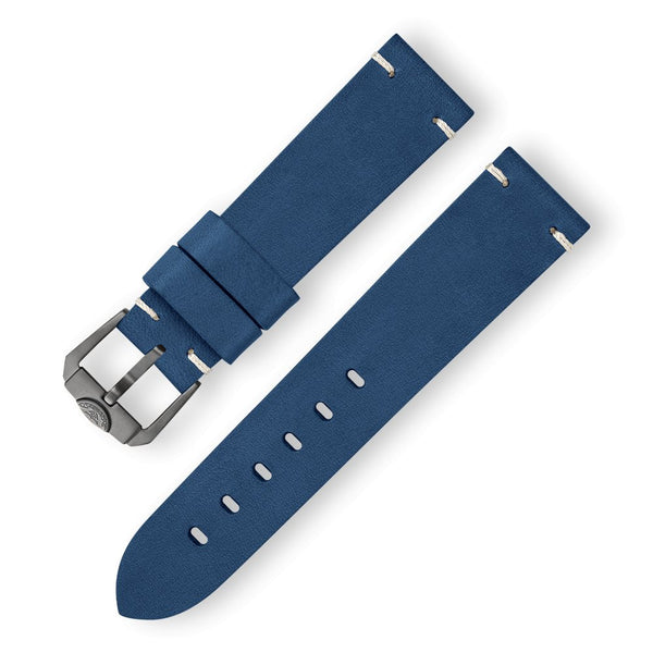 SQUALE STRAP - Navy Blue Leather Strap 20mm - The Independent CollectiveSQUALE STRAP - Navy Blue Leather Strap 20mm