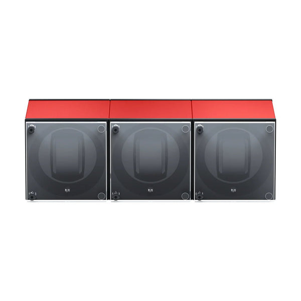 SwissKubik Master Box : Red Aluminium Triple with protective pane - Factory Second - The Independent CollectiveSwissKubik Master Box : Red Aluminium Triple with protective pane - Factory Second