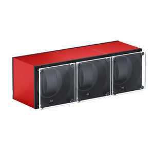 SwissKubik Master Box : Red Aluminium Triple with protective pane - Factory Second - The Independent CollectiveSwissKubik Master Box : Red Aluminium Triple with protective pane - Factory Second