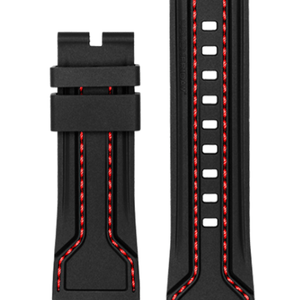 Black Rubber with Red Stitch - The Independent CollectiveBlack Rubber with Red Stitch - The Independent Collective Watches